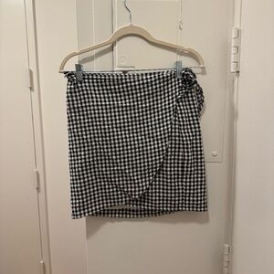 Madewell Gingham Wrap Skirt - Small